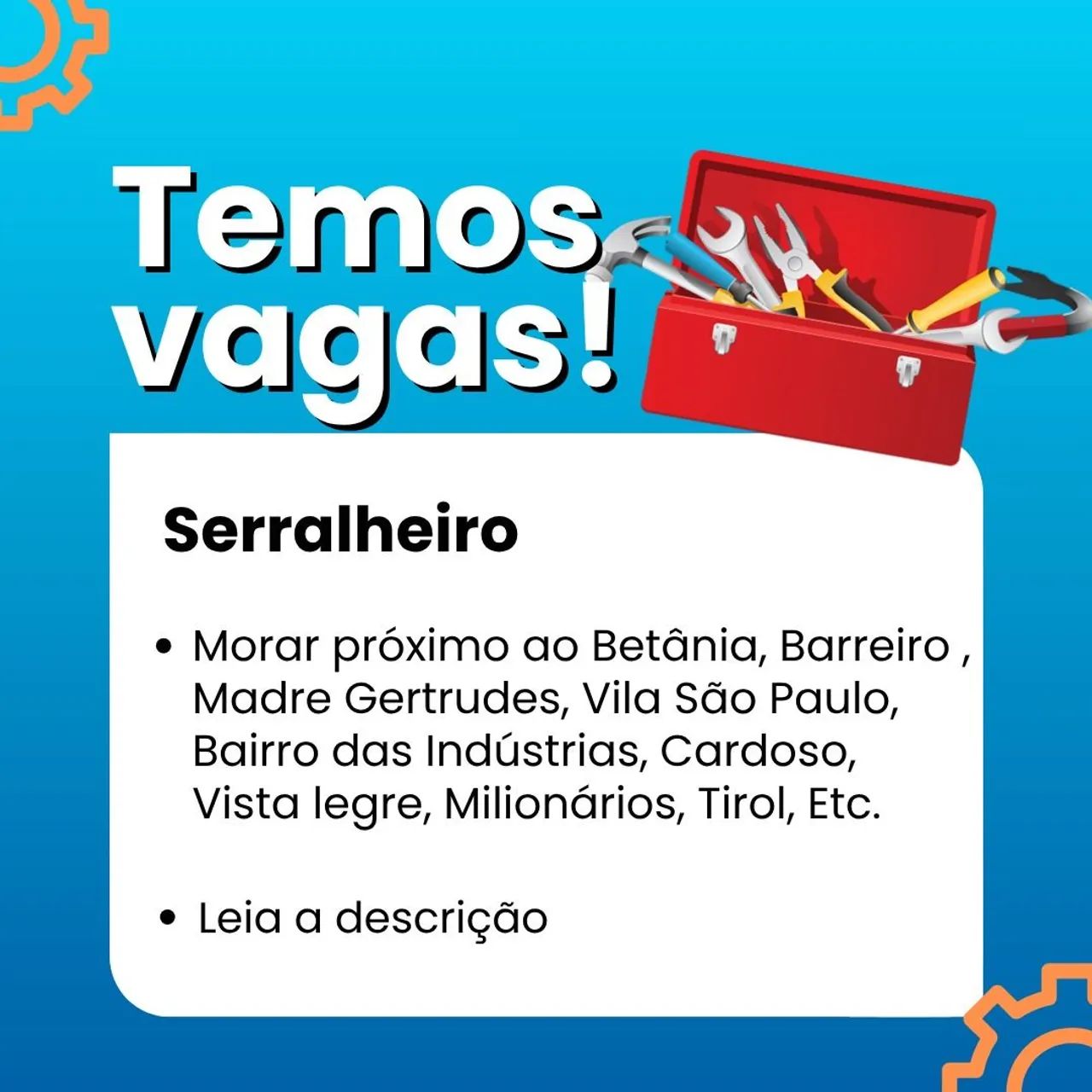 Vaga de emprego para SERRALHEIRO - Foto 2