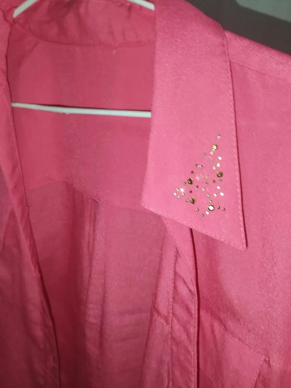 Camisa rosa com botão  - Foto 5