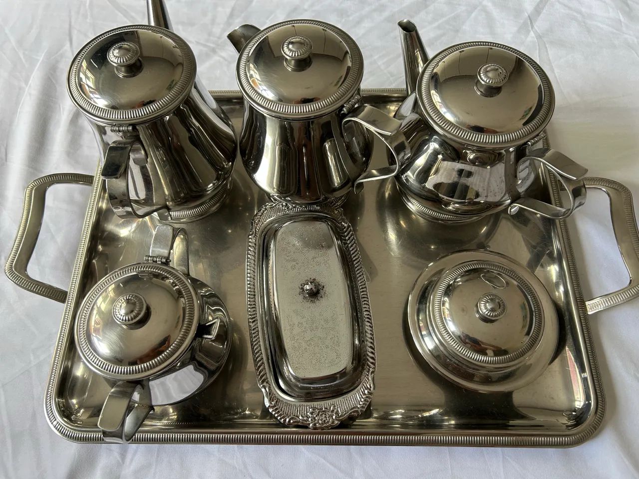Conjunto de chá e café prata - 7 peças  - Foto 3