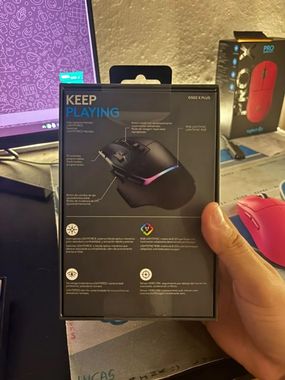 Mouse Gamer Sem Fio Logitech G502 X PLUS LIGHTSPEED - Foto 2