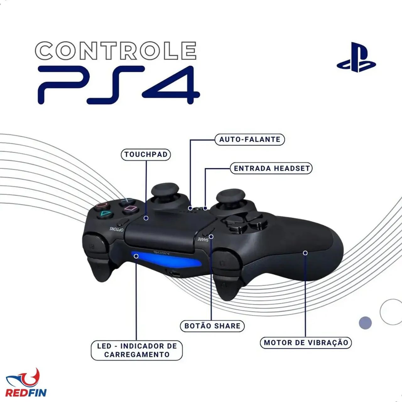 Controle ps4 - Foto 2