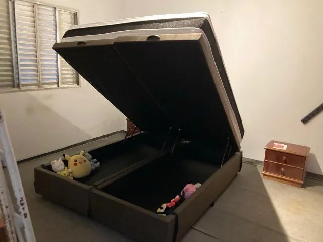 CAMA BOX BAÚ E COLCHÃO CASTOR QUEEN (VENDA) - Foto 2