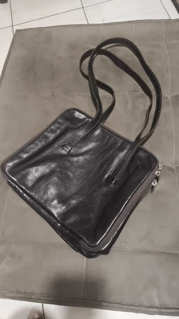 Bolsa de ombro Marcos & Rudy em couro marron - Foto 2