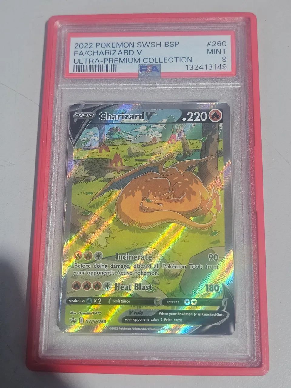 Charizard V Graduada PSA 9