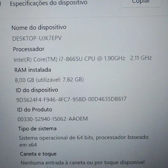 Notebook hp i7 de oitava empresarial conservado (rapido) - Foto 3