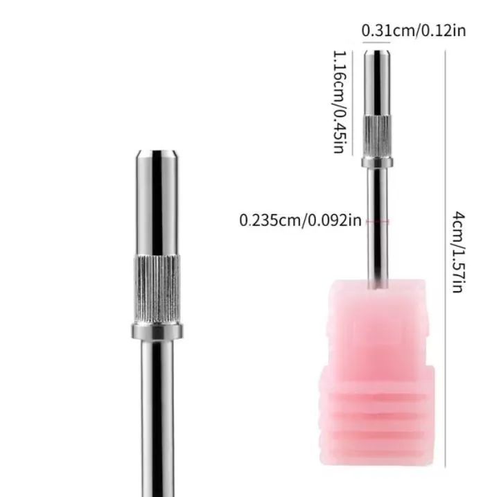 Kit com 60 refil de brocas para unhas em gel + mandril 3mm. - Foto 2