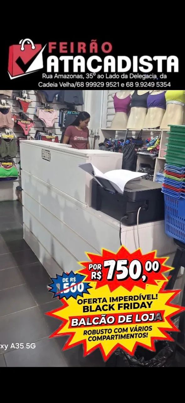 Balcao para Loja com caixa e impressora
