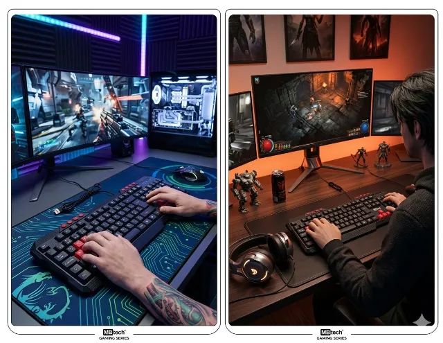 Teclado Gamer MBTech K5 USB Plug Play ABNT2 Preto - Foto 4