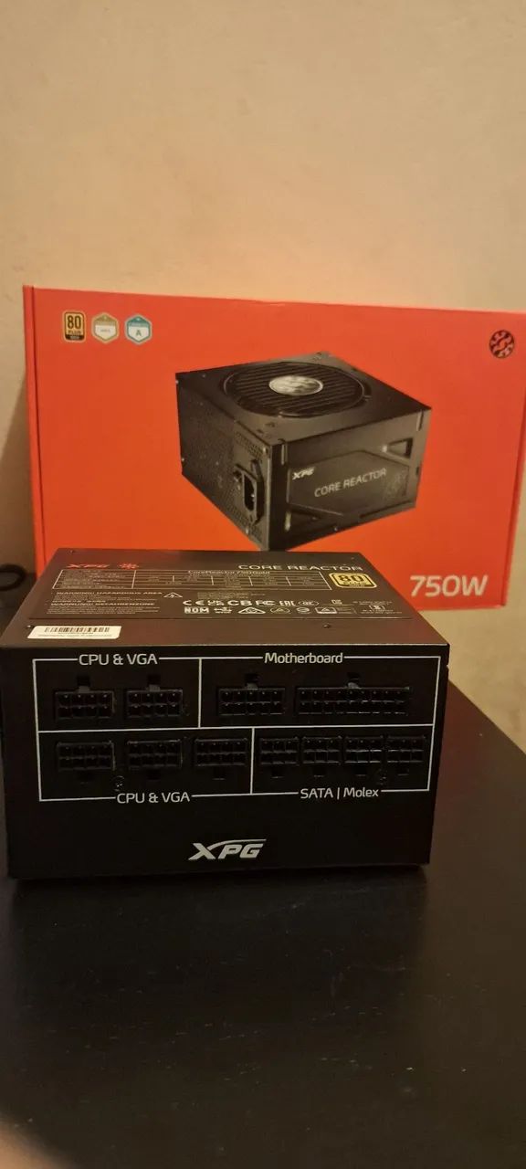 Fonte XPG Core Reactor 750w Full Modular - 80 plus Gold (Com caixa e acessorios)