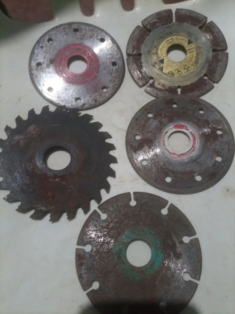 Lote com 5 discos para serra mármore/esmerilhadeira Makita e similares.