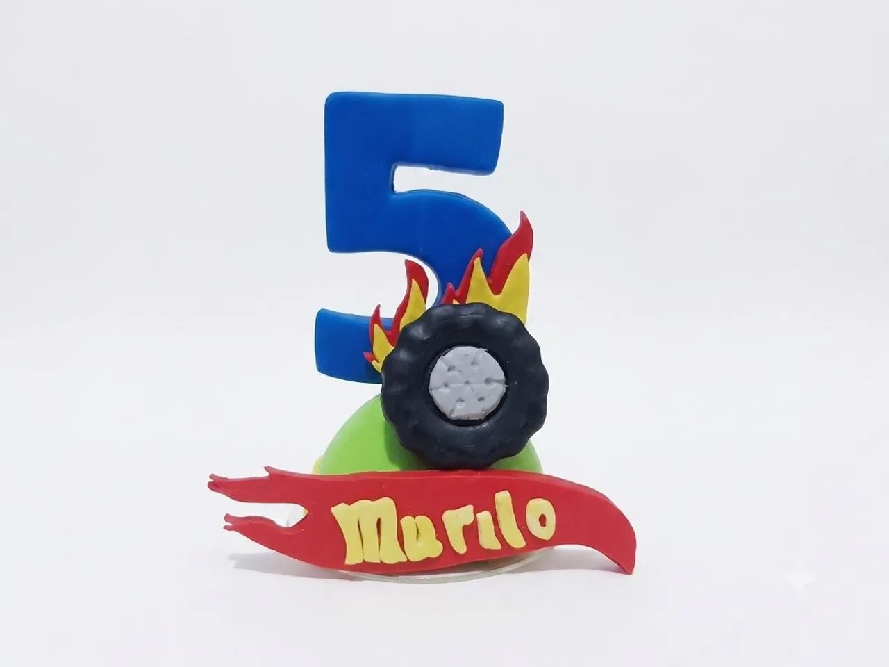 Vela em biscuit Hot wheels