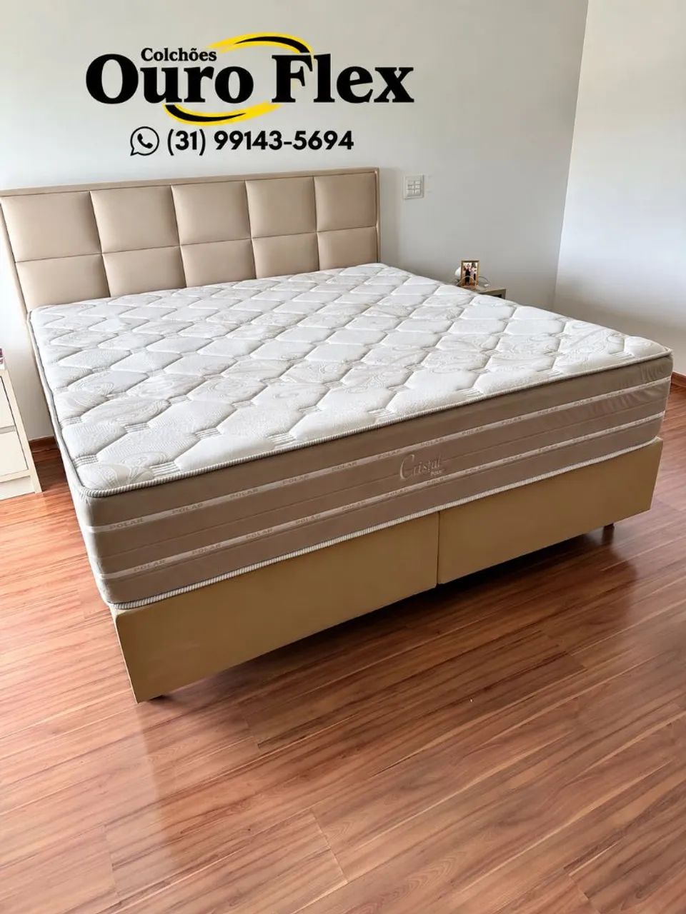 Cama king Premium+ Colchão molas ensacadas/Nova 