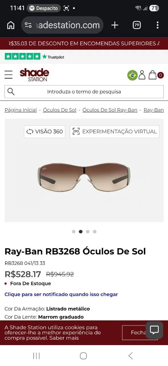 Óculos de sol rayban original vintage - Foto 5