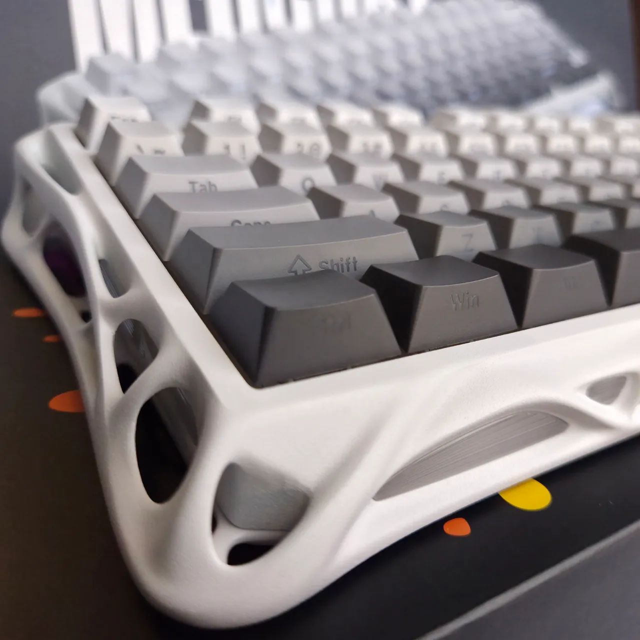 Teclado GravaStar Mercury k1 Gradient White - NOVO - Foto 4