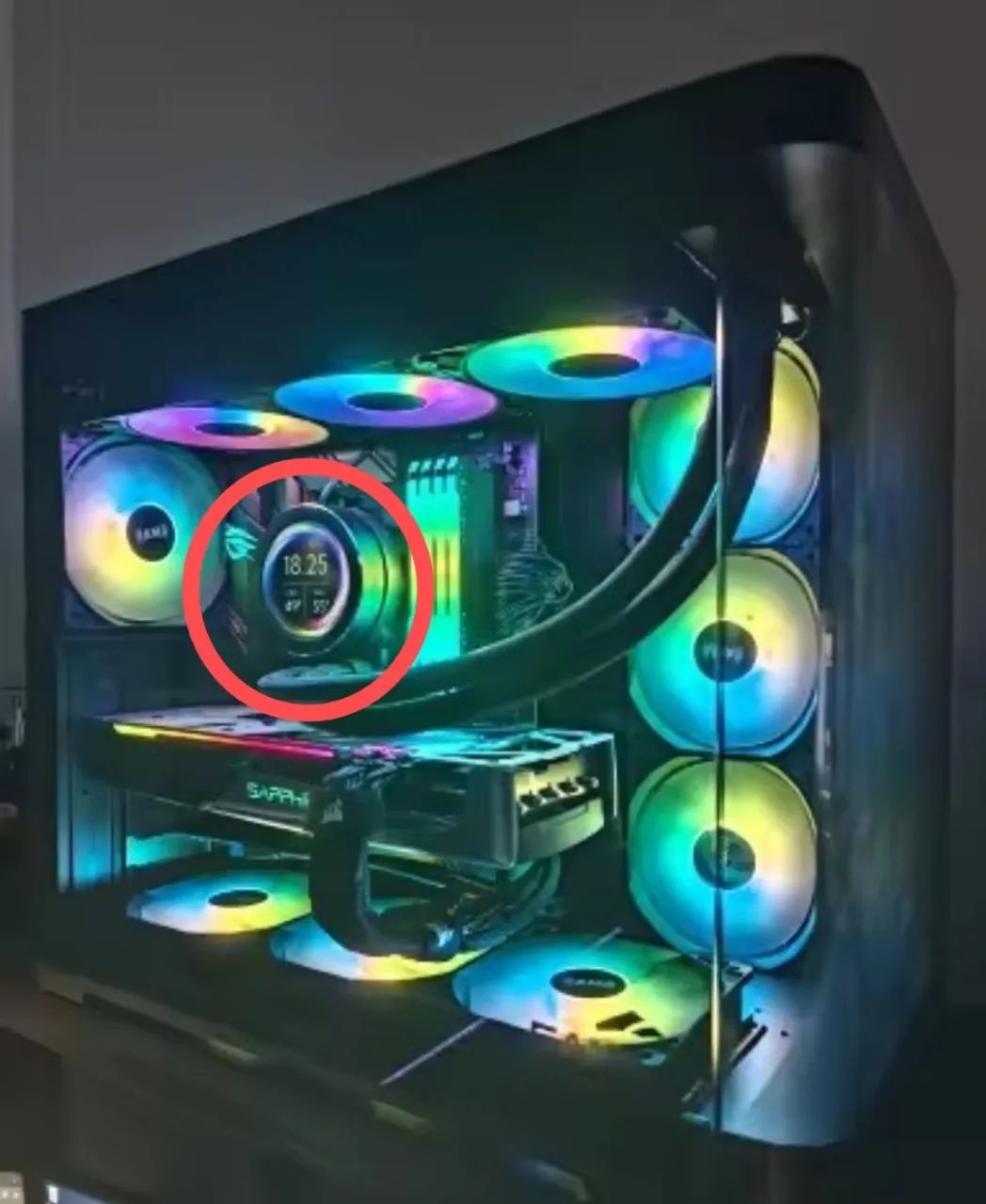 Tela secundária IPS redonda de 2,1 polegadas com monitoramento de CPU, GPU . - Foto 3