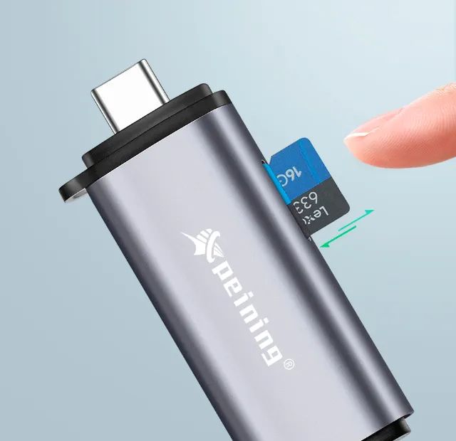 Adaptador Leitor de Cartão SD/TF Conexão USB-C / USB-A  - Foto 2