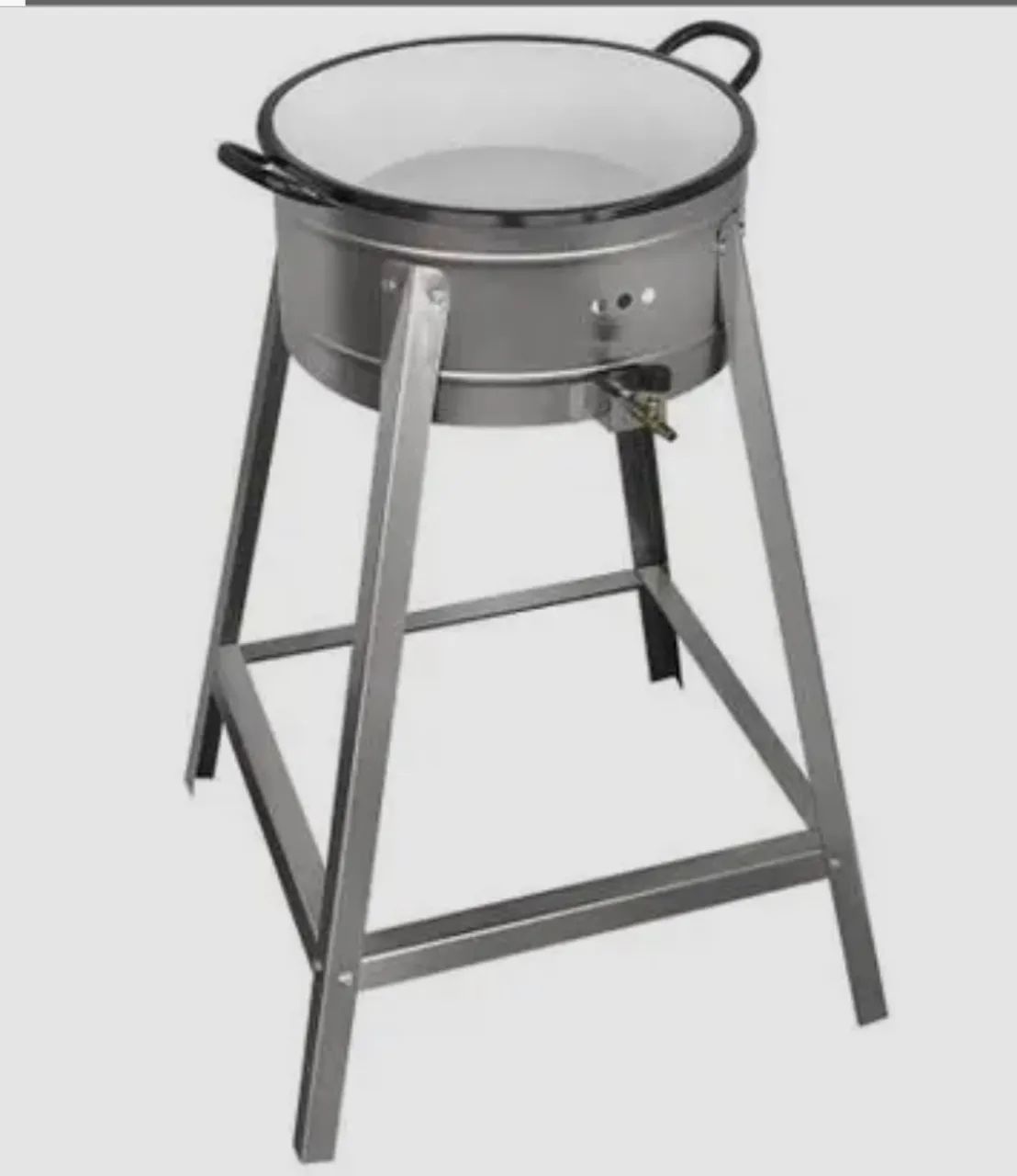 Fritador pasteleiro alta pressão chapa inox 10 lt - Foto 2