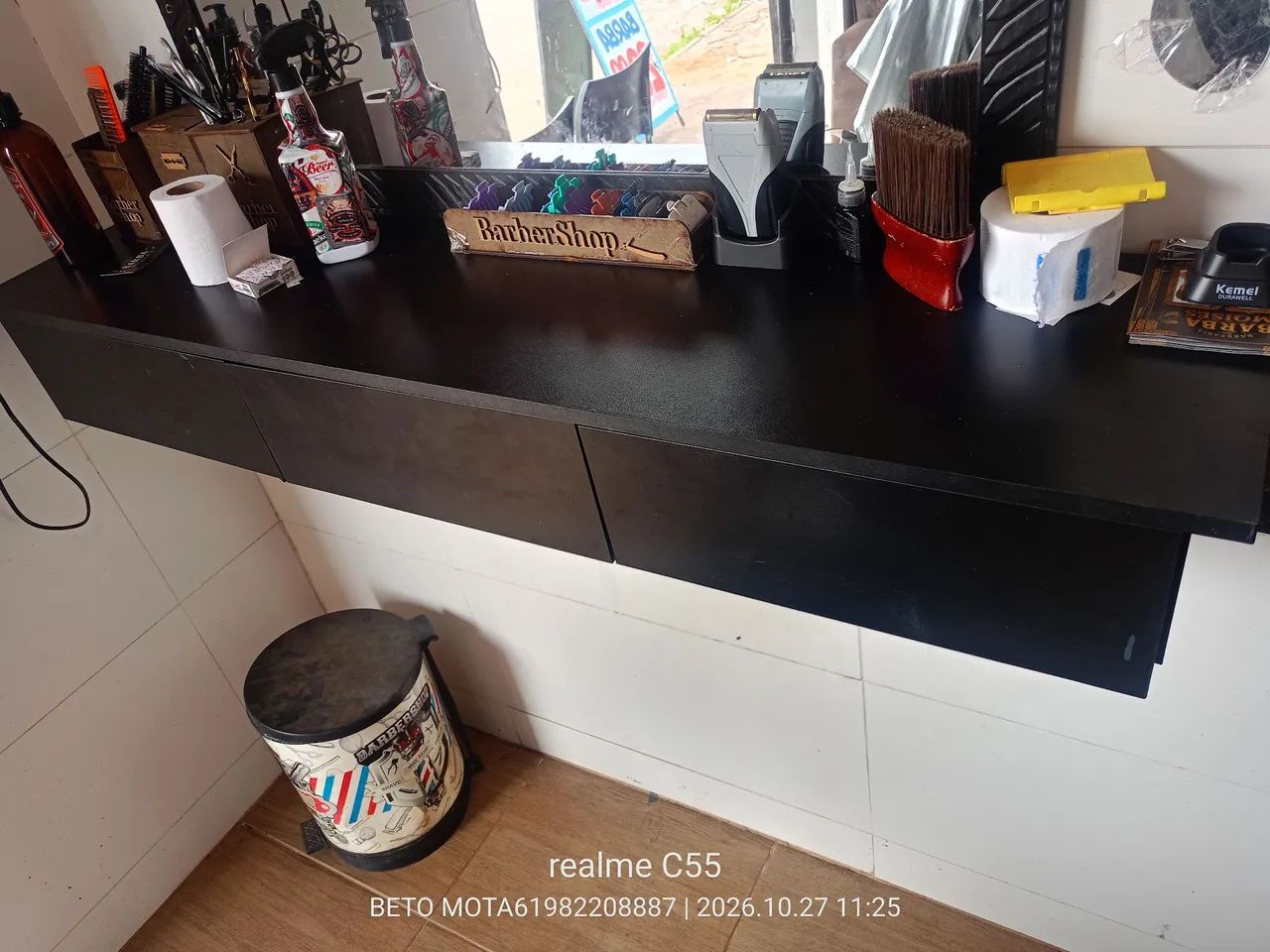 Bancada barbearia 