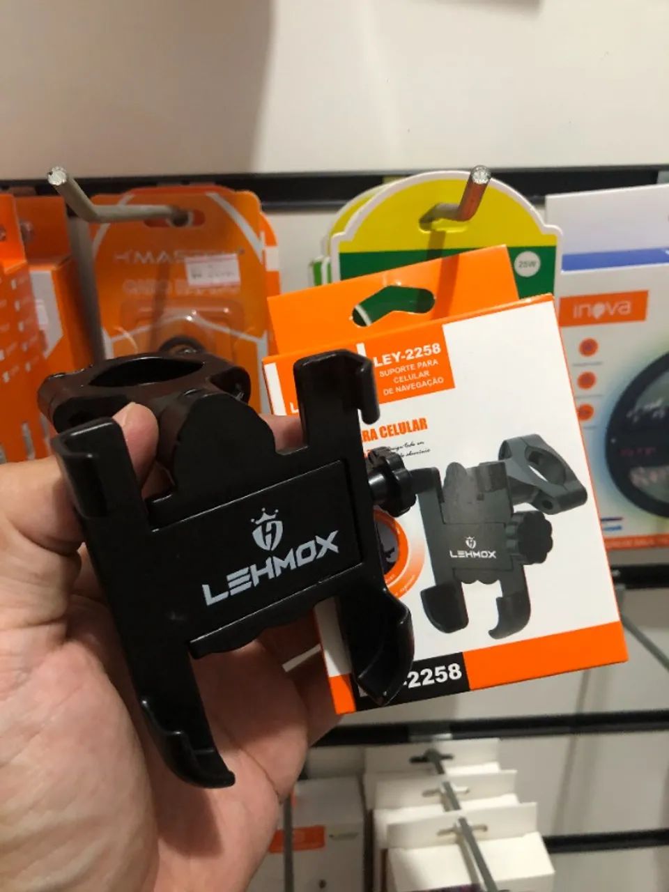 Suporte de celular de alumínio Lehmox para moto e bike