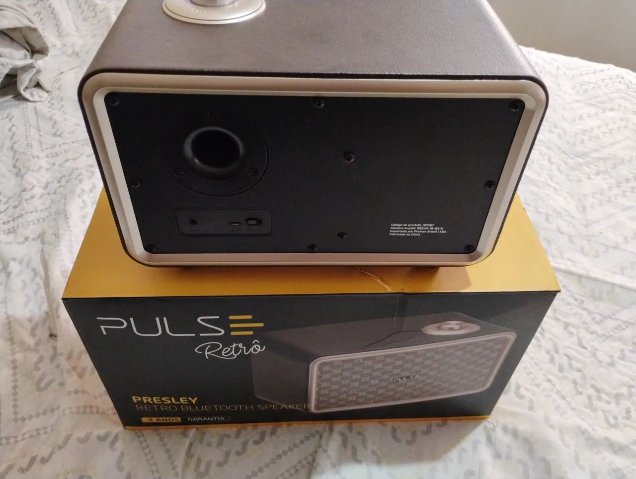 Caixa Som Bluetooth Pulse Presley em Madeira - Foto 2