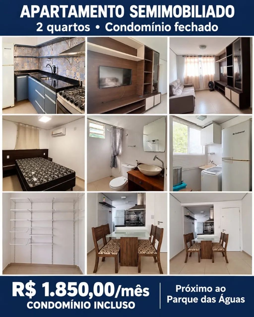 Apartamento Semimobiliado