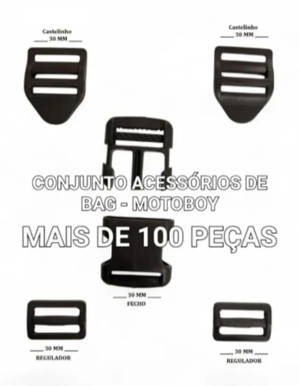Conjunto mais de 100 acessórios bag de motoboy - Foto 4