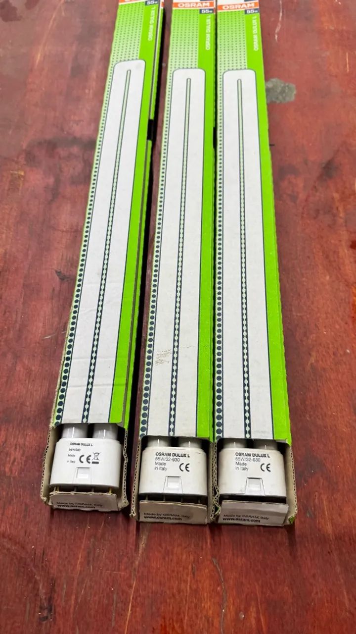 3 Lampadas Dulux L 55w 930 2g11 Amarela - 7000969 Luz 3000k Kit com 3 lâmpadas 