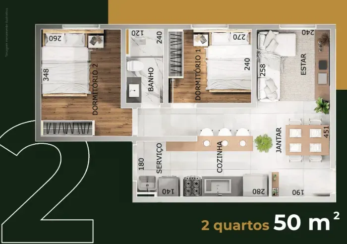 PLANTA 50m²