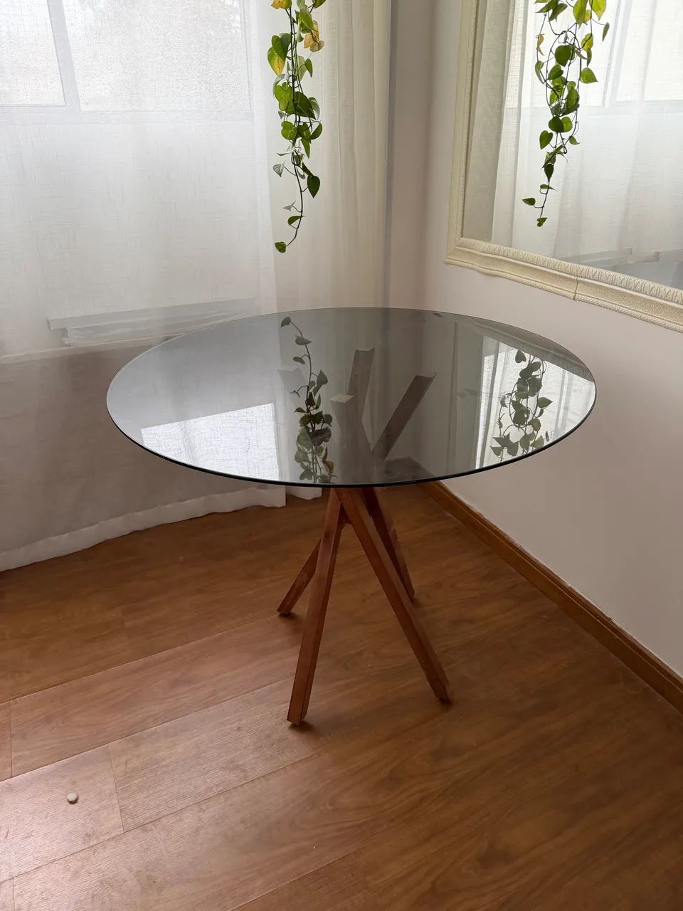 Mesa de vidro temperado fume - Foto 2