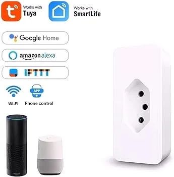 Tomada inteligente WiFi compatível com Alexa Bivolt 10A Novo