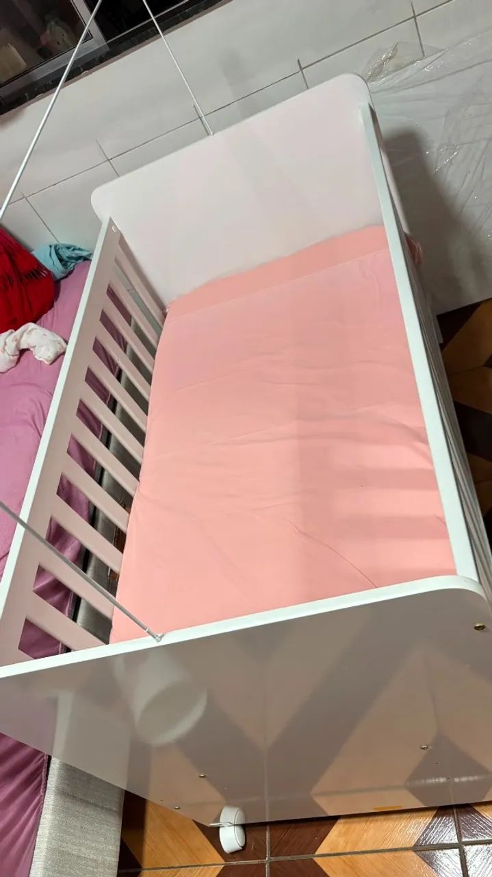Berço Americano e mini cama 3 em 1 (com colchão incluso) - Foto 4