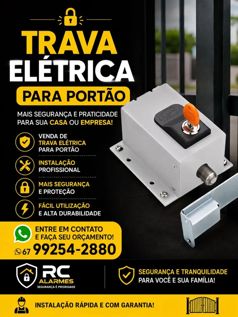 Trava elétrica para portão  - Foto 3