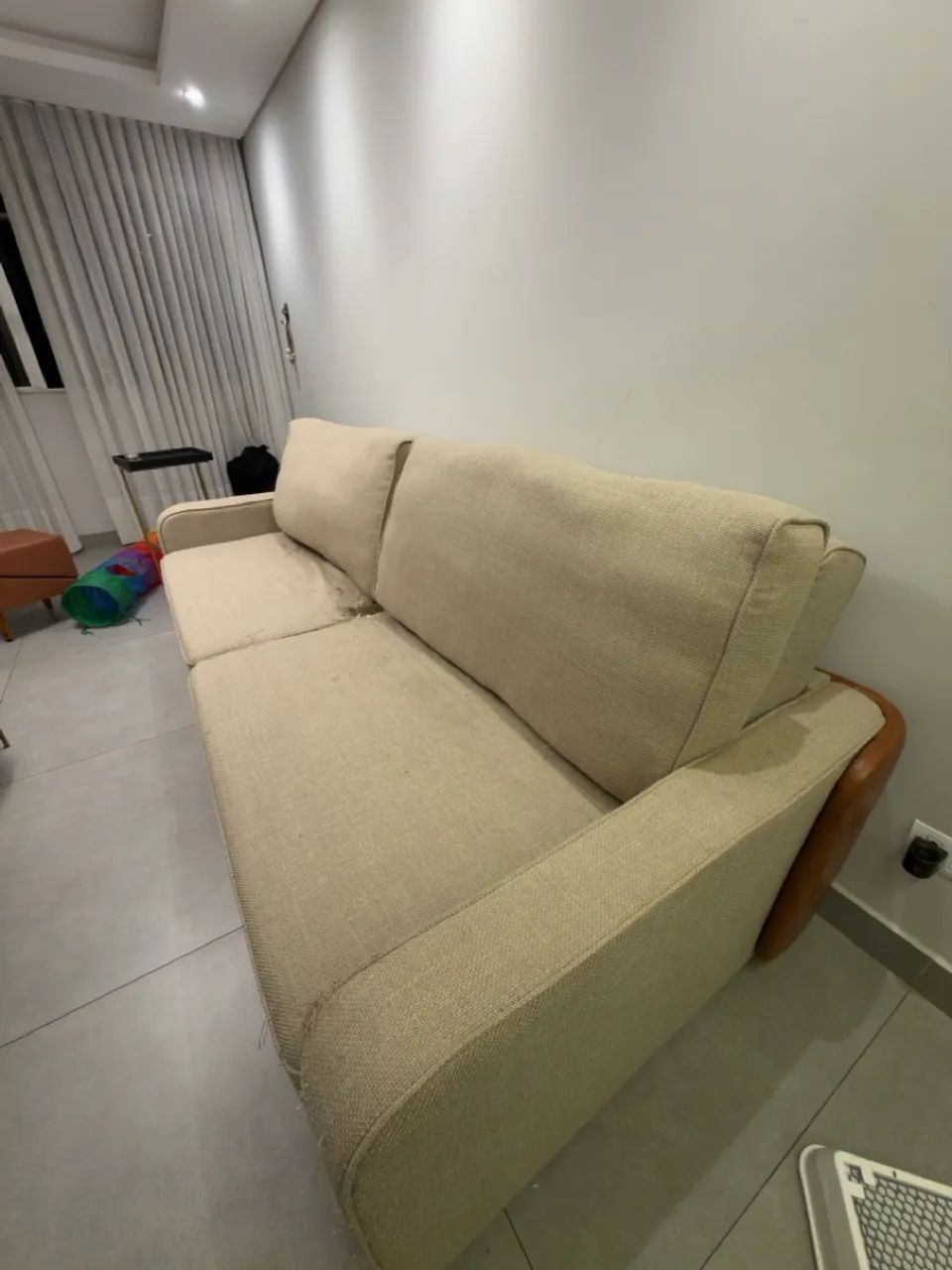 Sofá de linho retrátil sem caixa 