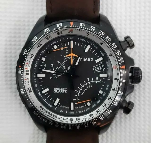 Timex Intelligent Quartz Aviator Fly-Back (modelo T2P102) - MUITO RARO. ESTADO DE ZERO.