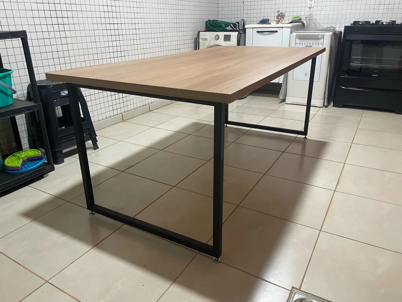 Mesa MDF amadeirado 6 lugares - Foto 3