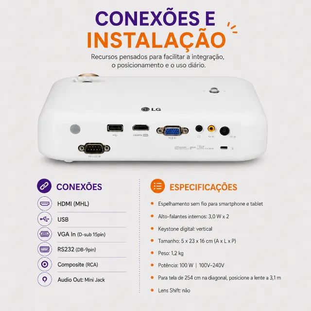 LG Minibeam 1280 x 800 WXGA 100.000:1 - Foto 2