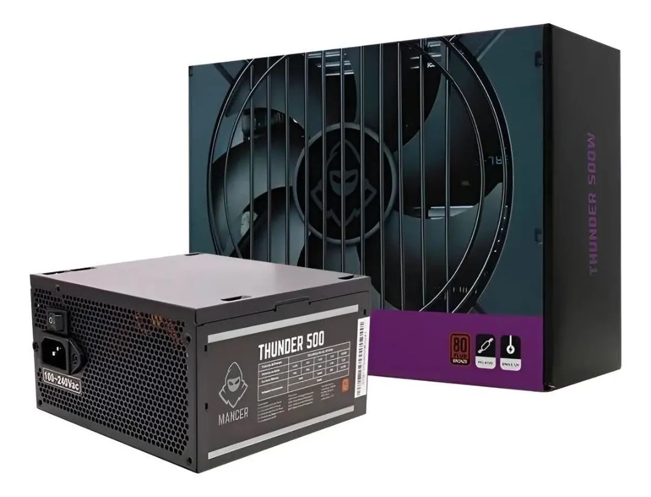 FONTE MANCER THUNDER 500W 80 PLUS BRONZE. NOVA NA CAIXA.