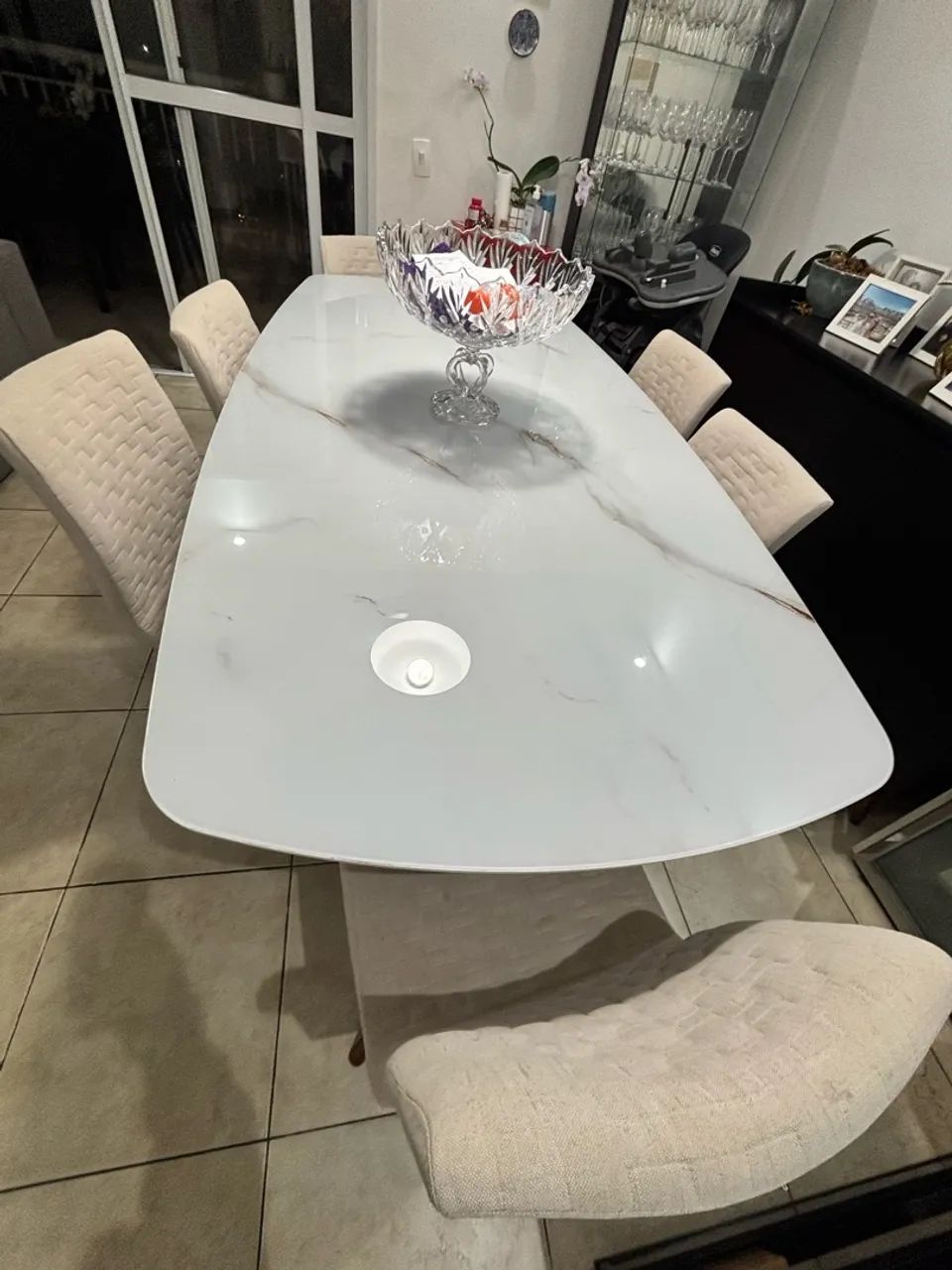 Mesa sala com 6 cadeiras