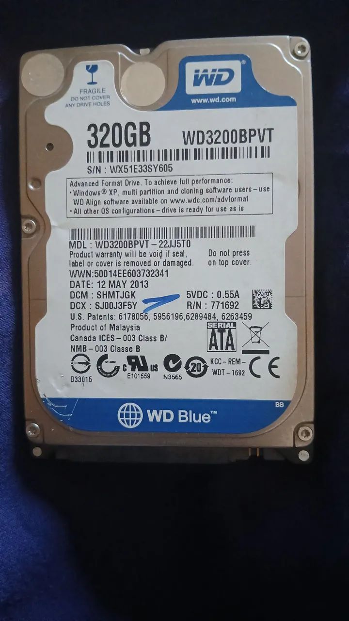 HDD 320GB WD3200BPVT