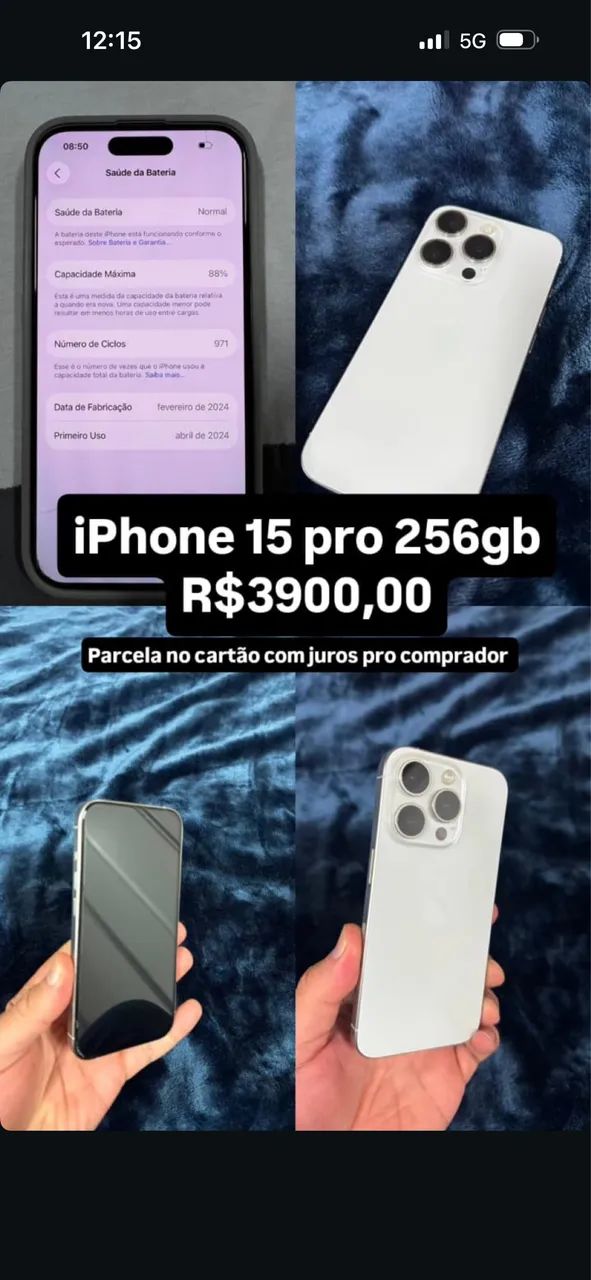 IPHONE 15 PRO - 256g - Impecável  - Foto 4