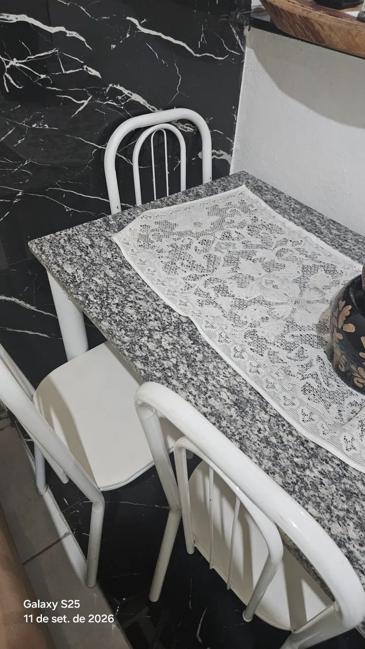 Mesa de mármore  granito  6 cadeiras  - Foto 5
