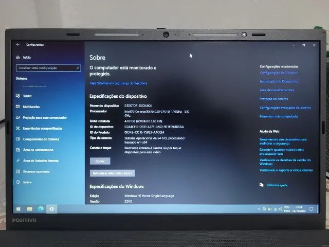 Notebook Positivo Vision C15 - Intel Celeron N4020 (128GB/4GB) - Foto 4