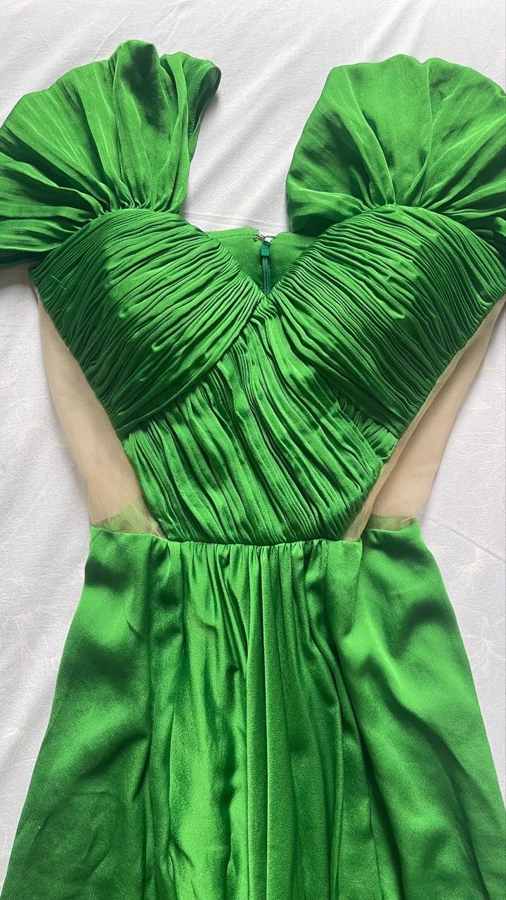 Vestido de festa verde longo P NOVO - Foto 4