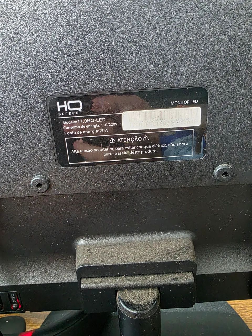 Monitor 17 com defeito