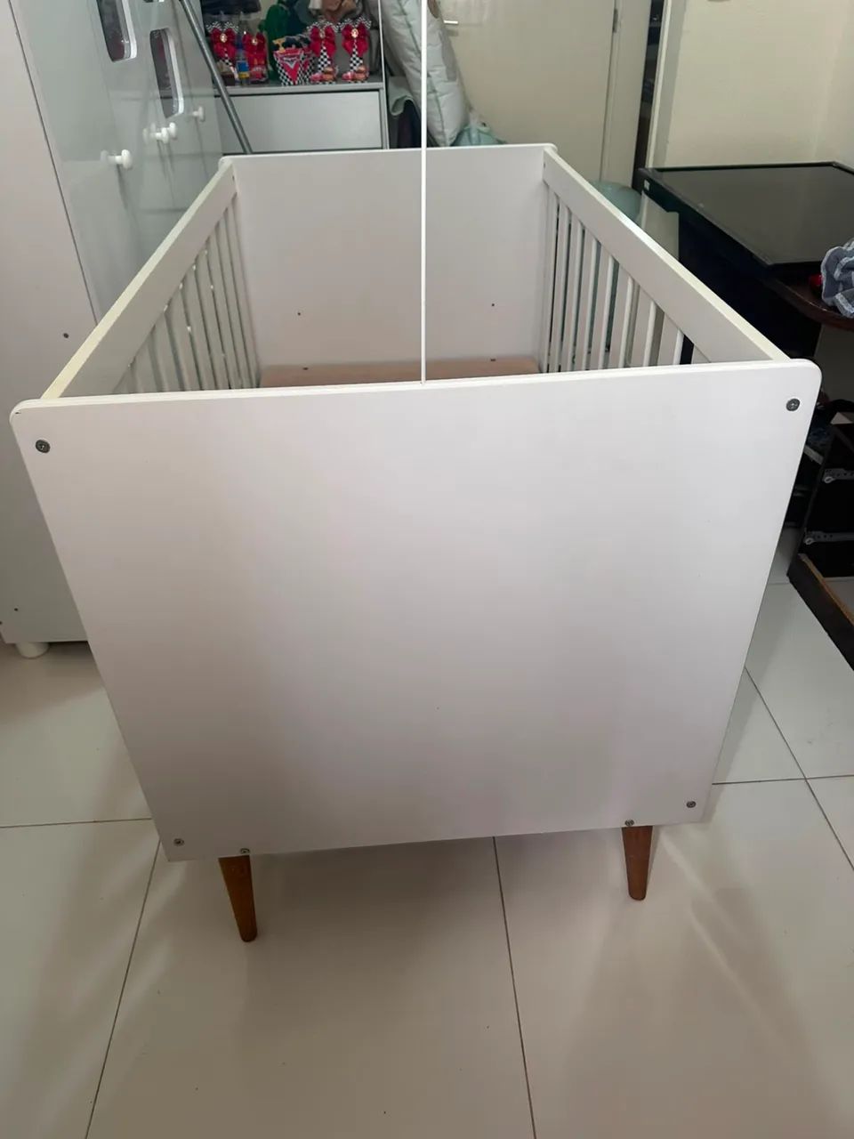 Berço Isis Branco Fosco (Reller) com colchao - Foto 5
