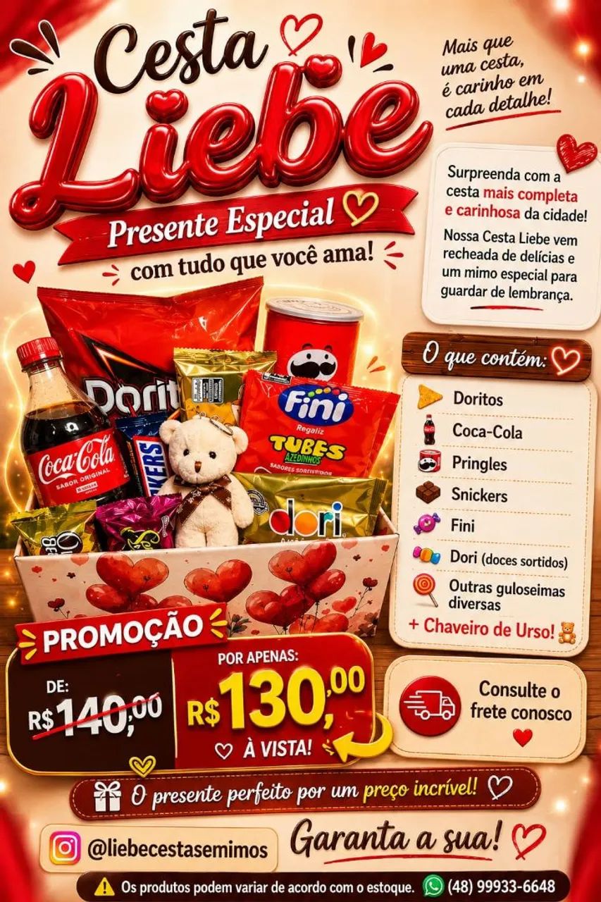 Cesta de Dia dos Namorados - Foto 3