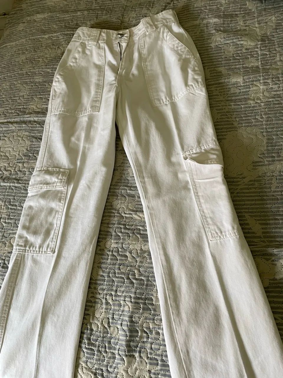 Calça Cargo Feminina Youcom Branca - Foto 3