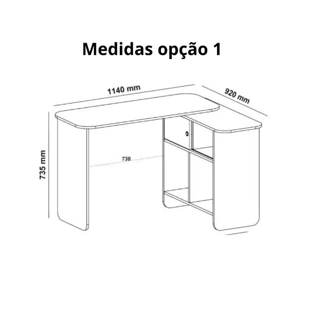 Escrivaninha em L Nomad Mesa para Escritório - Foto 4
