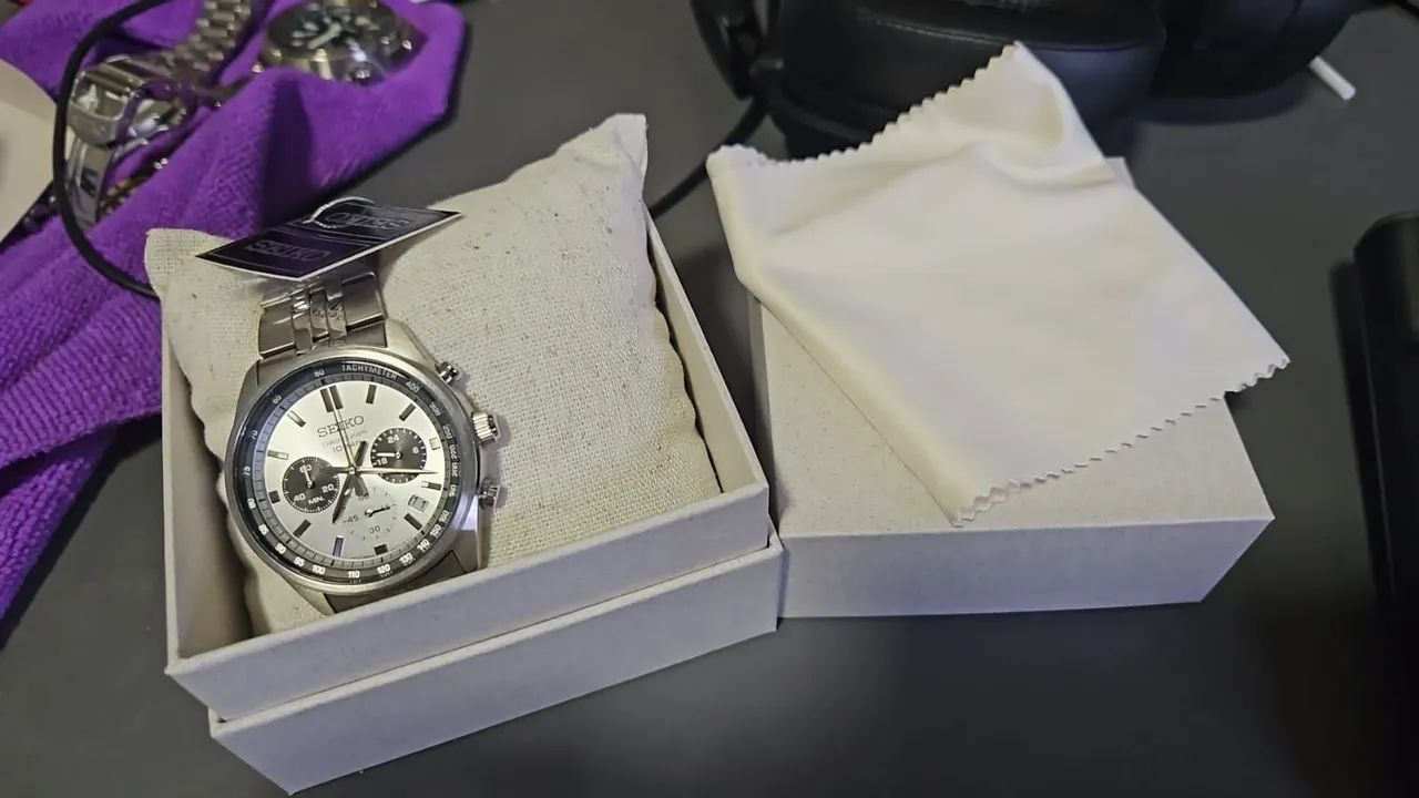 Relogio Seiko Chrono Panda SSP425P1 41,5mm - Foto 3