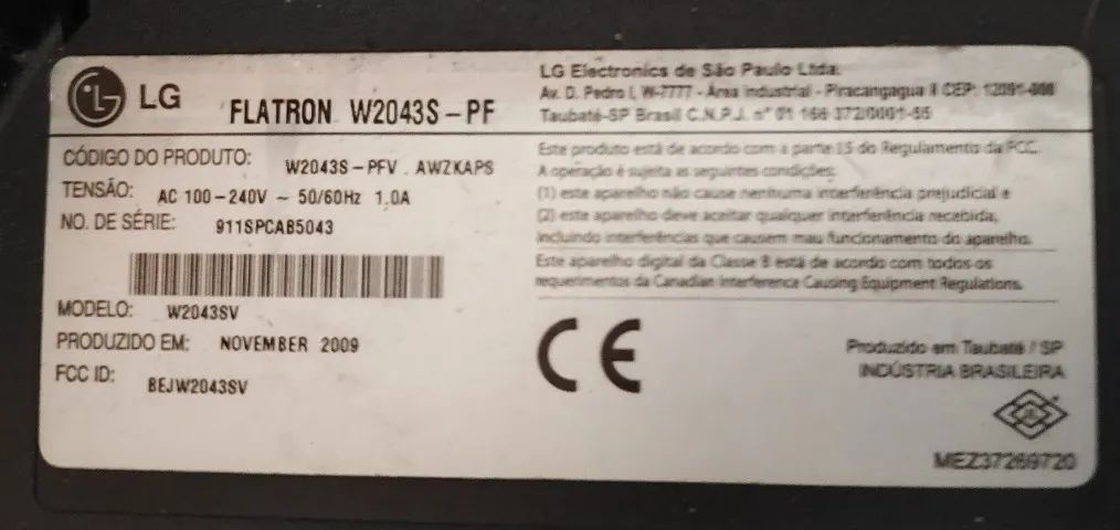 Monitor Flatron W2043S